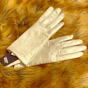 Land’s End Silver Leather Gloves